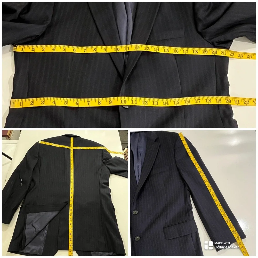 Brooks Brothers 1818 Madison 41R Vitale Barberis Canonico Navy Pinstripe Blazer